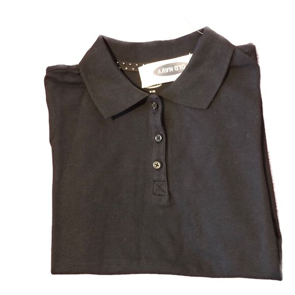 Old Navy Girls Uniform Shirt  Navy Blue Cap Sleeves 3 Button Placket Sz 8 (M) - Picture 3 of 8